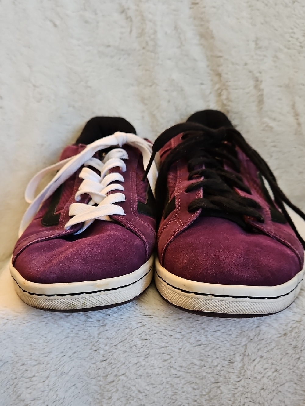Vans Purple Suede Mens Sneakers with Black Accent